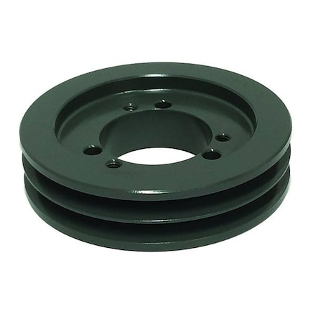 Bushing 2 Groove V-Belt Pulley 6.9 Inch OD